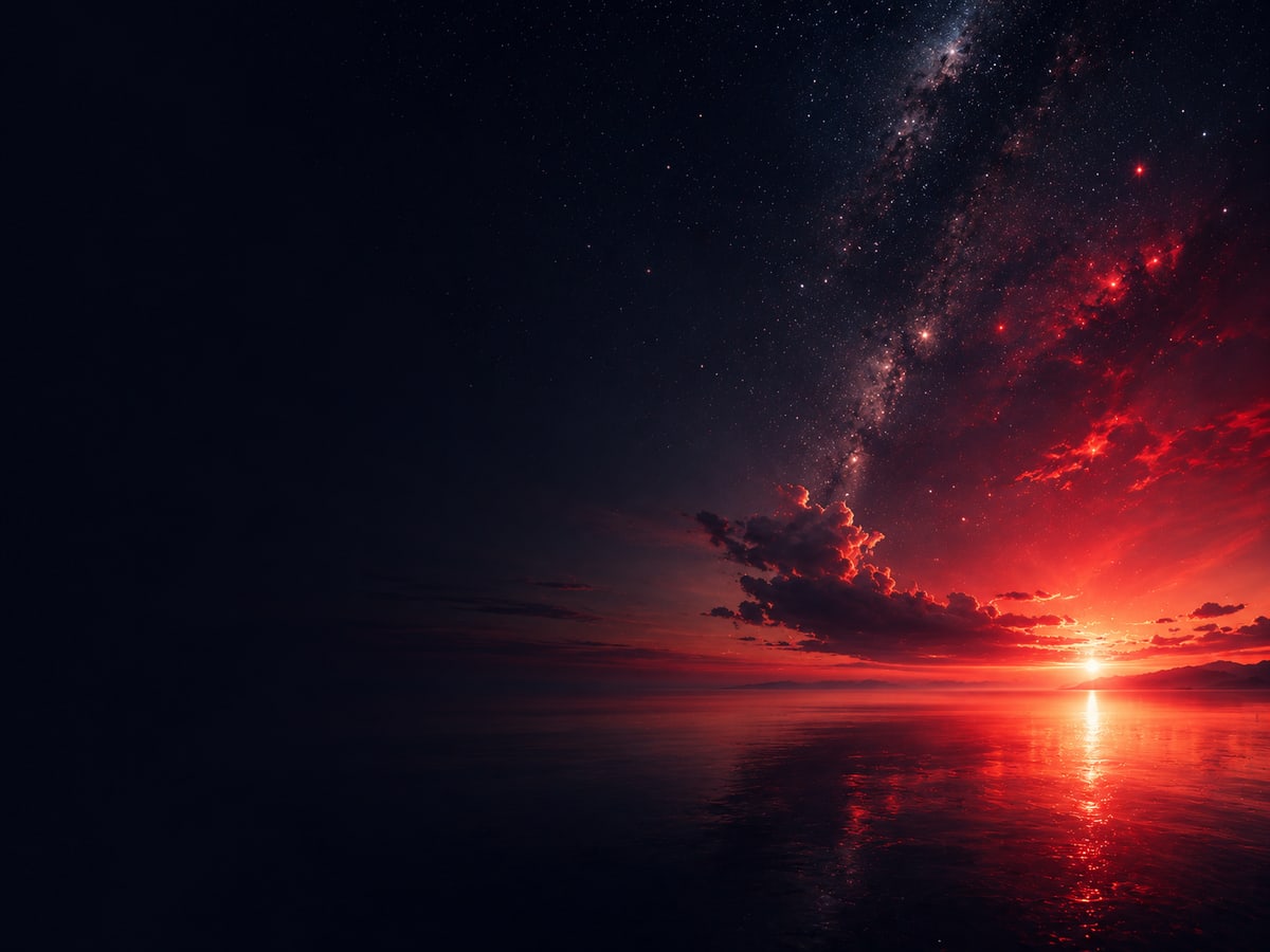 Horizonte ao entardecer simbolizando a eternidade e a esperança em Deus