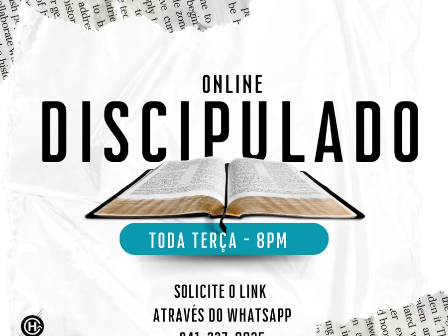 Discipulado online ao vivo pelo YouTube — Igreja Hope Sarasota